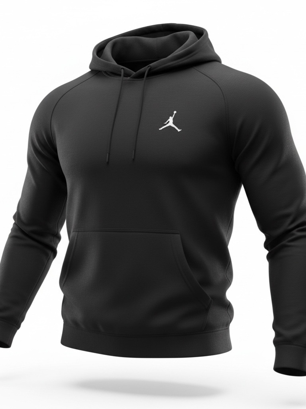 Jordan Black Hoodie with White Jumpman Logo